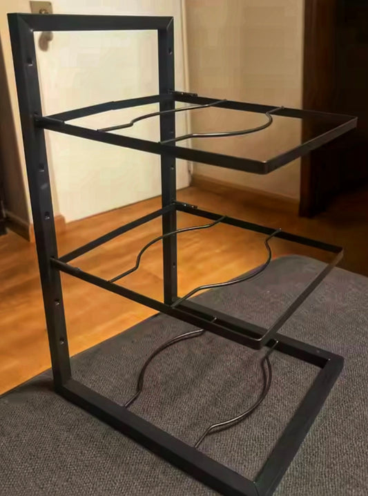 Adjustable Pot Rack Organizer, Kitchen Stainless Steel Pot Storage Rack ,Multi-Layer Household Pot and Pan Organzier for Kitchen