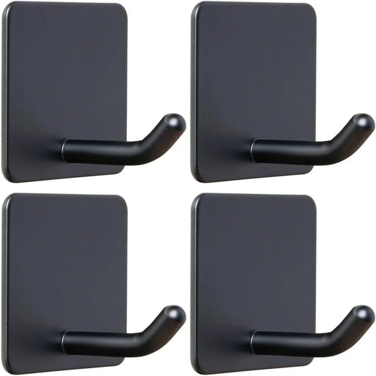 No-Drill Stainless Steel Towel Hooks (4 Pack)