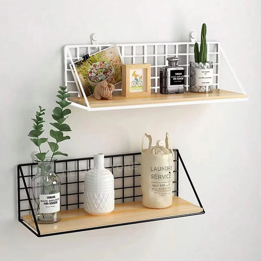 No-Drill Wall-Mounted Hanging Shelves